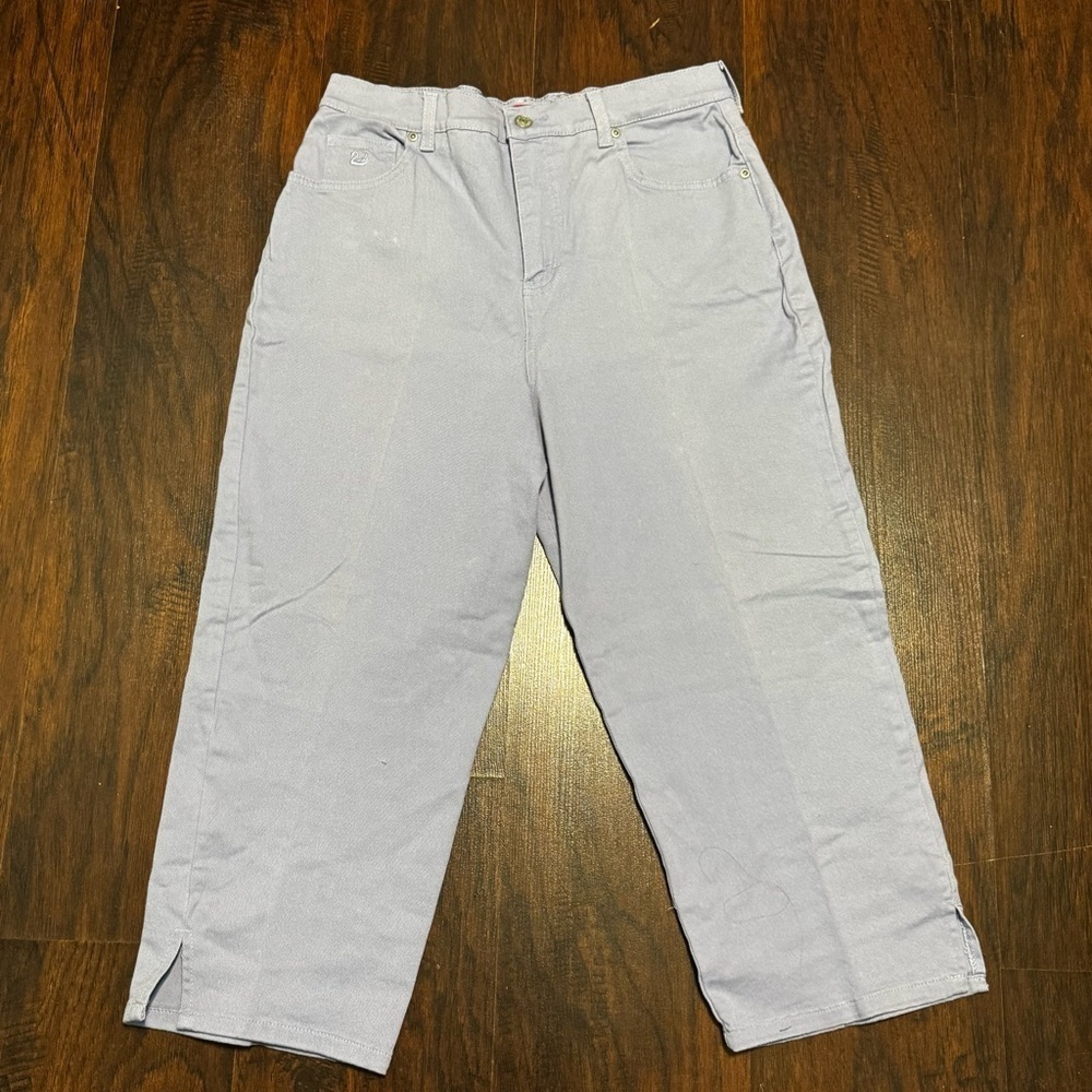 Gloria Vanderbilt Original Stretch Jeans Lavender Denim Cropped Pants 12